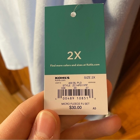 NWT Croft & Borrow Women's Light Blue Intimates Sleeping Night Top - Picture 4 of 5